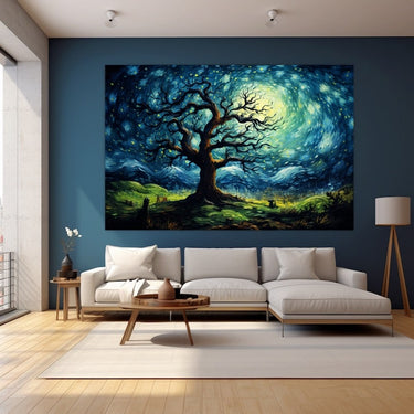 Abstract Tree Canvas Painting